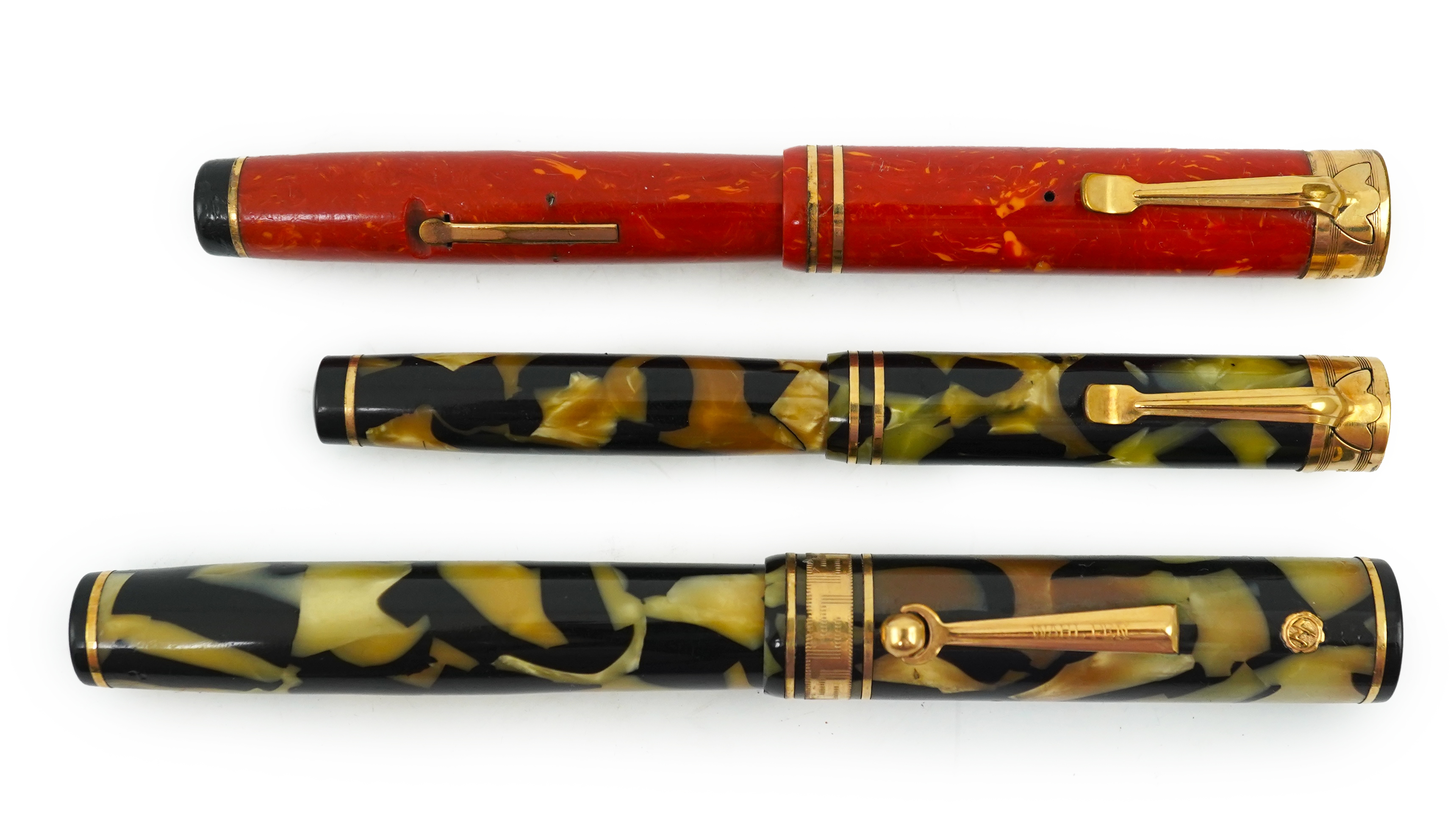 Three Wahl Eversharp fountain pens